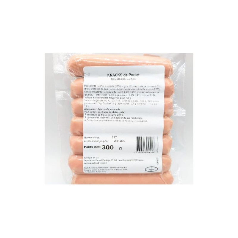 Saucisses de poulet